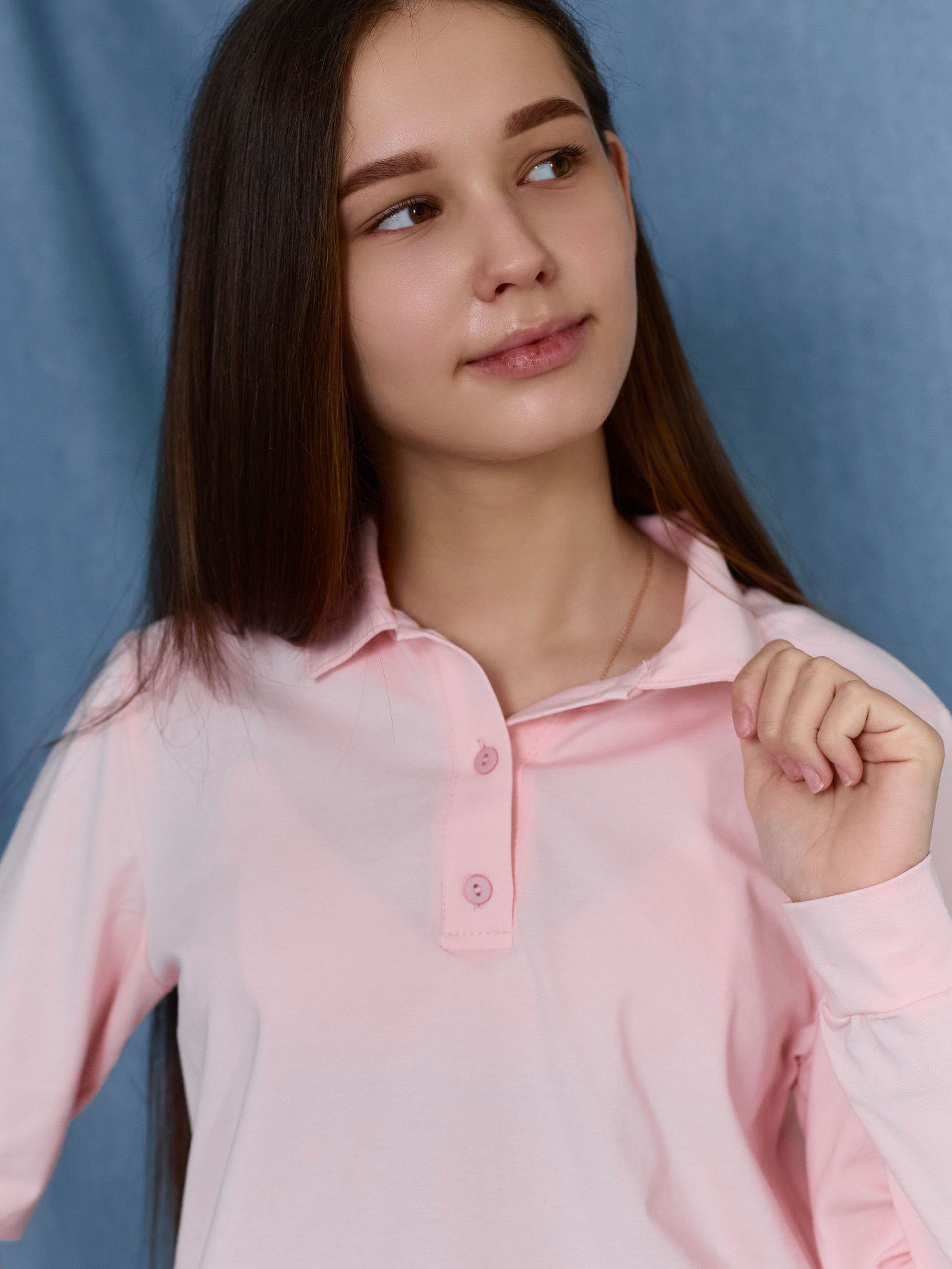 Футболка-поло с длин. рукавом 224103Wbр - миниатюра 4
