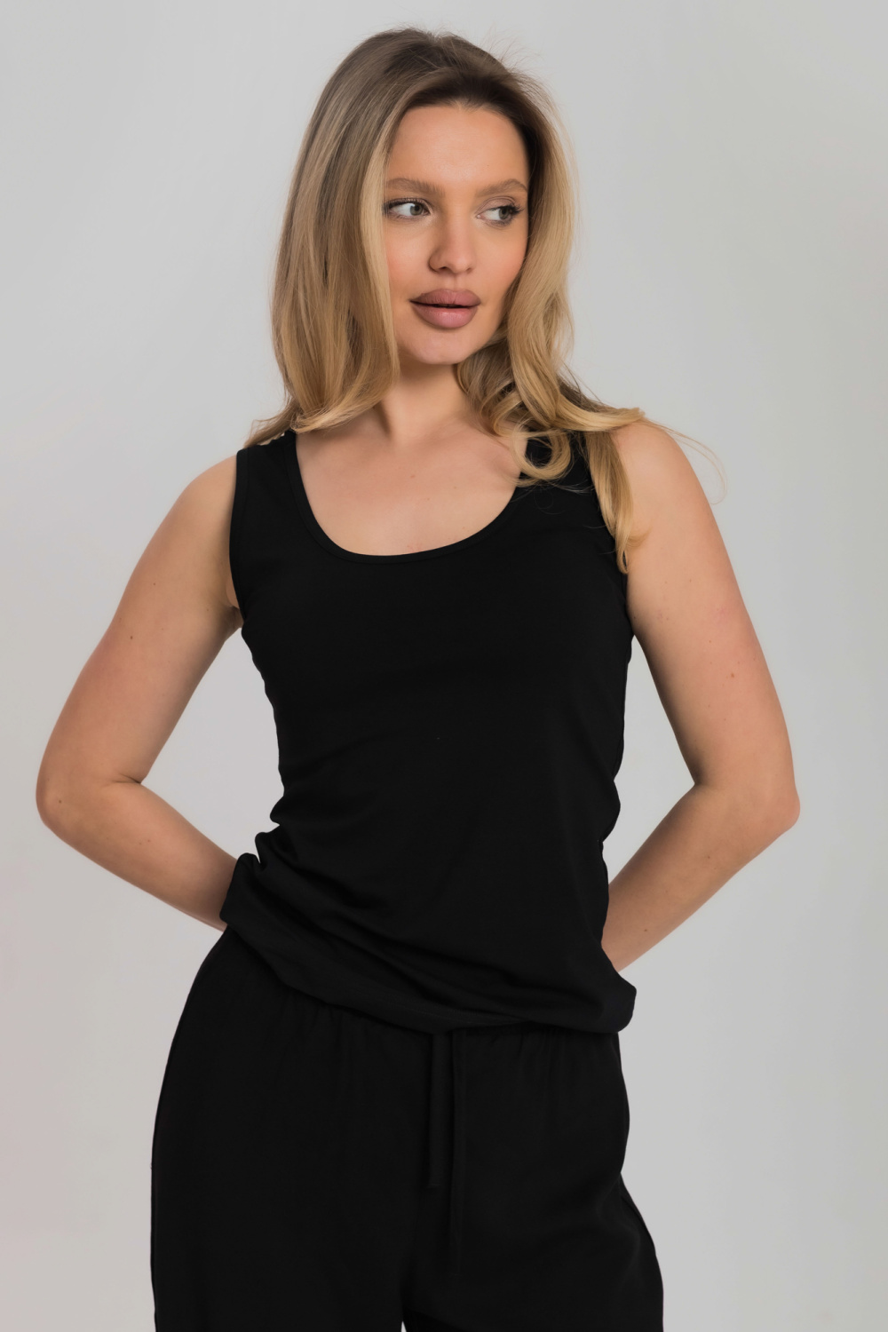 Майка из кулирки с лайкрой М326013а - миниатюра 3